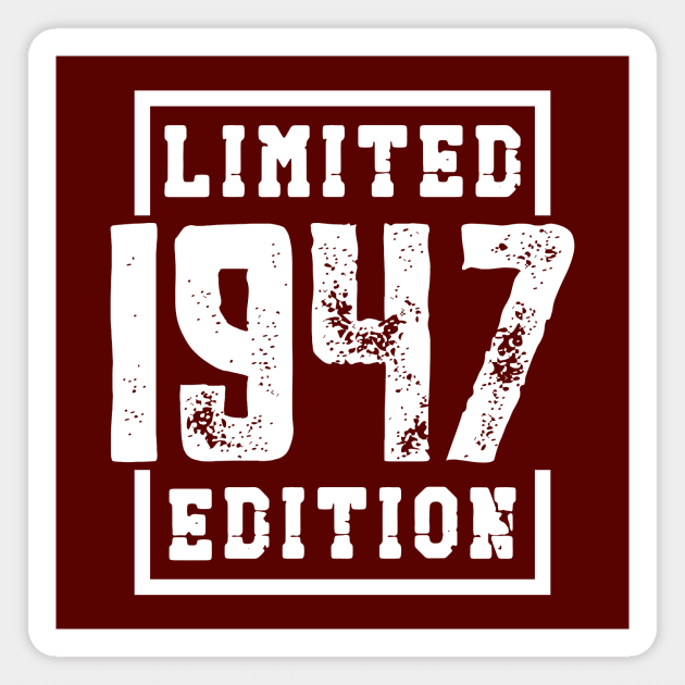 1947 Limited Edition Magnet by colorsplash
